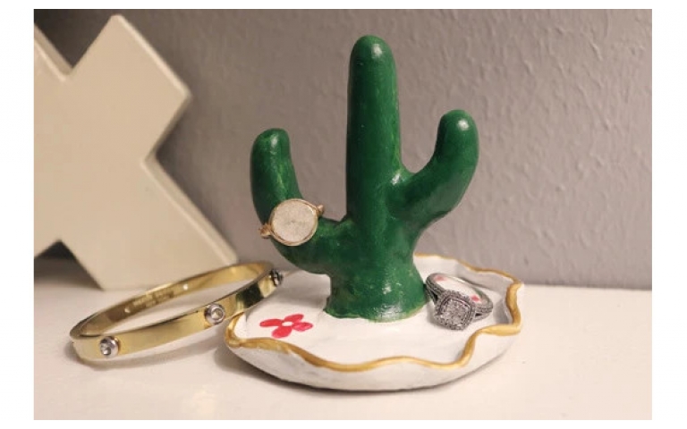 DIY Cactus Jewelry Holder using Activ-Clay